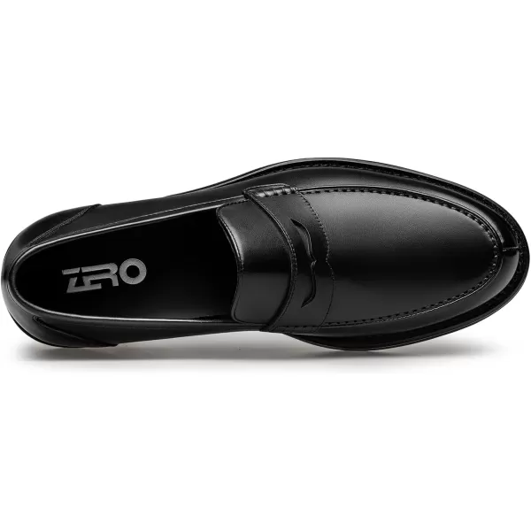 Mens Penny Loafers  Soft Genuine Leather Comfortable Fit B33517  23 WinterBlack