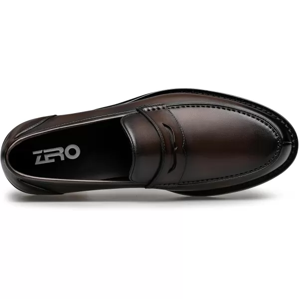 Mens Penny Loafers  Soft Genuine Leather Comfortable Fit B33517  23 WinterBrown