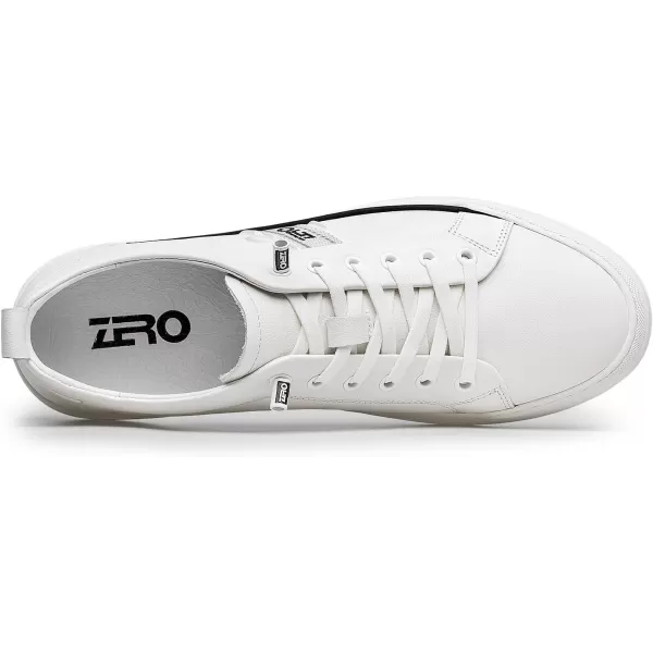 Sneakers Mens White Simple Soft Cowhide Untied Shoe String S121022 AutumnWhite