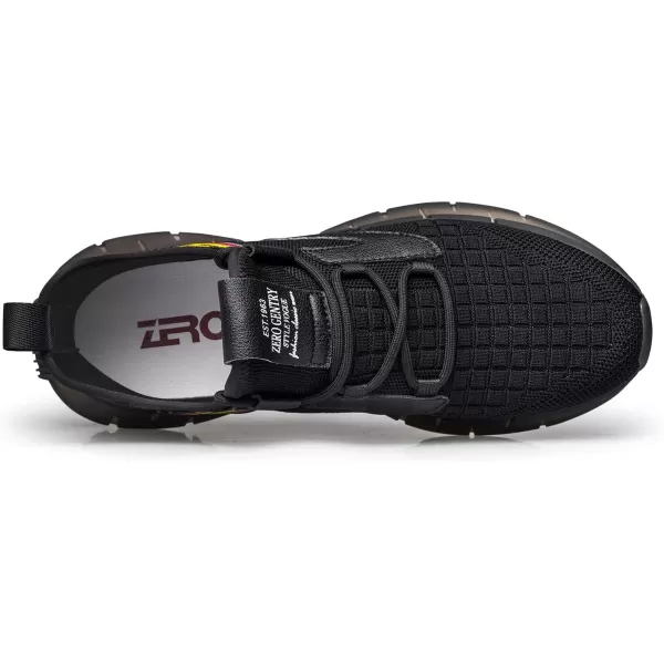 ZRO Mens Walking Mesh Lightweight Breathable Fashion SneakersBlack