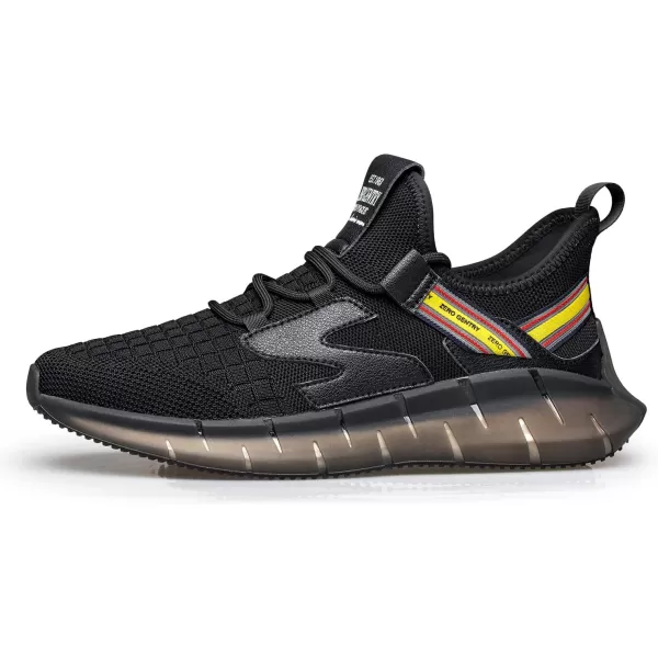 ZRO Mens Walking Mesh Lightweight Breathable Fashion SneakersBlack