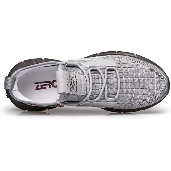 ZRO Mens Walking Mesh Lightweight Breathable Fashion SneakersGrey