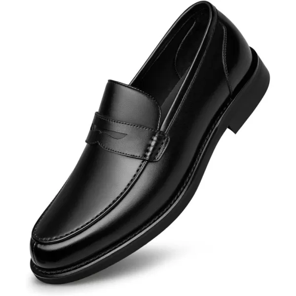 Mens Penny Loafers  Soft Genuine Leather Comfortable Fit B33517  23 WinterBlack