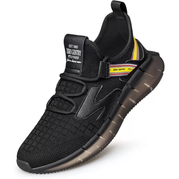 ZRO Mens Walking Mesh Lightweight Breathable Fashion SneakersBlack