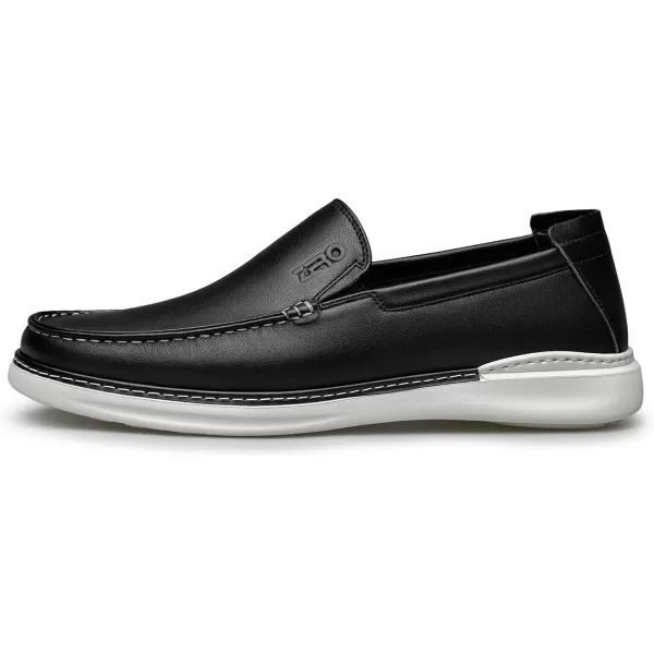 Mens loafers ampamp slipons simple design leather driving shoes for men R1312523 SpringBlack
