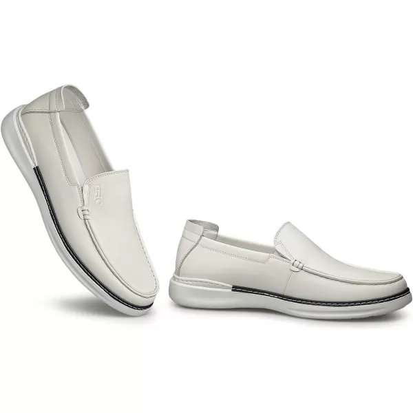 Mens loafers ampamp slipons simple design leather driving shoes for men R1312523 SpringWhite