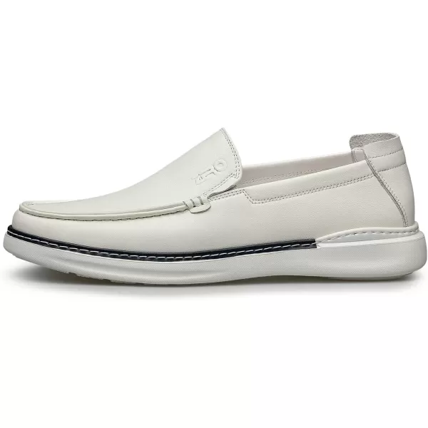 Mens loafers ampamp slipons simple design leather driving shoes for men R1312523 SpringWhite