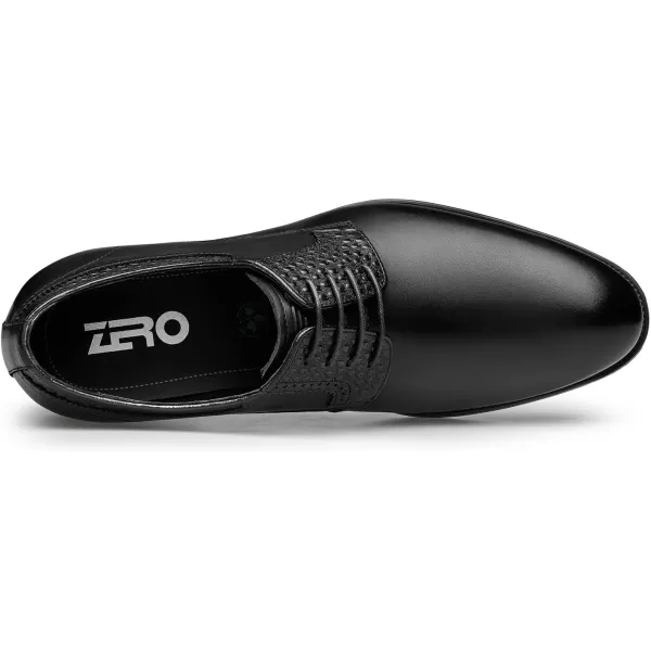ZRO Mens Derby Shoes Calf Leather Dress Wedding Shoes for Men B1316023 SpringBlack