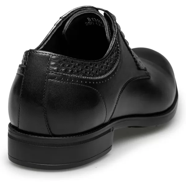 ZRO Mens Derby Shoes Calf Leather Dress Wedding Shoes for Men B1316023 SpringBlack