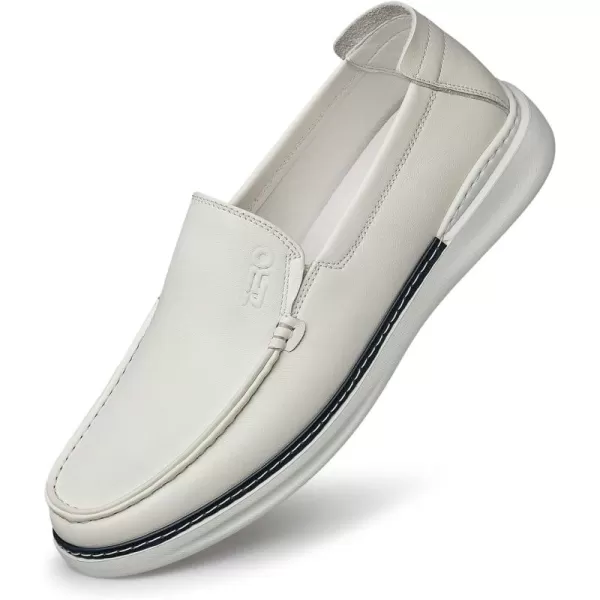 Mens loafers ampamp slipons simple design leather driving shoes for men R1312523 SpringWhite