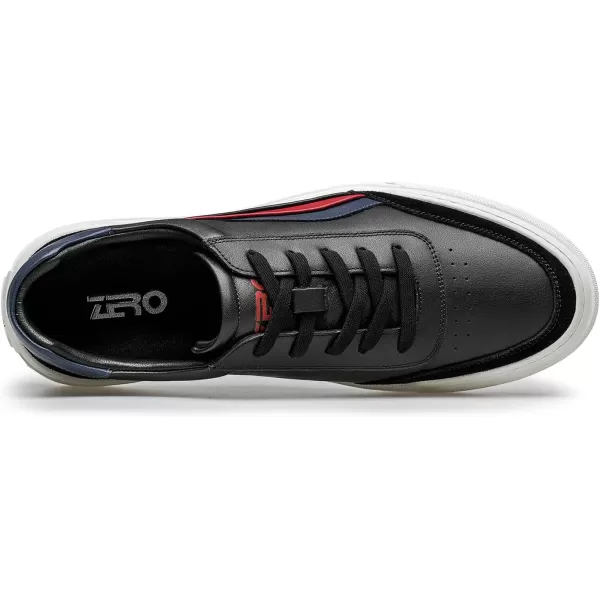 Mens Sneaker Leather Platform Casual Simple Leather Shoes S1223627 AutumnBlack