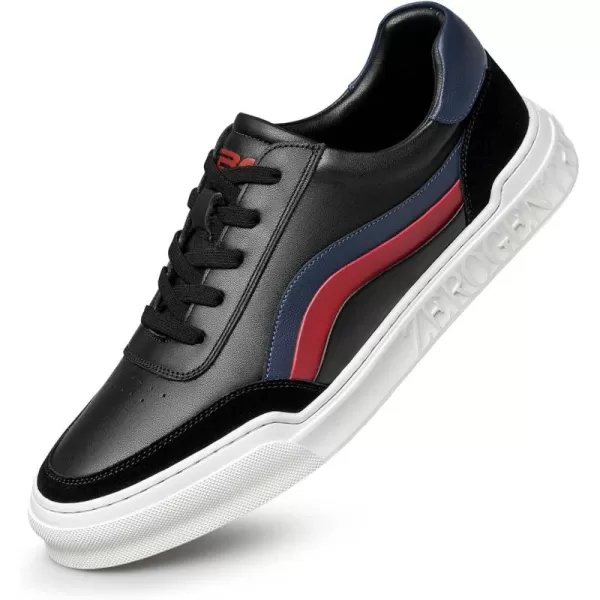 Mens Sneaker Leather Platform Casual Simple Leather Shoes S1223627 AutumnBlack