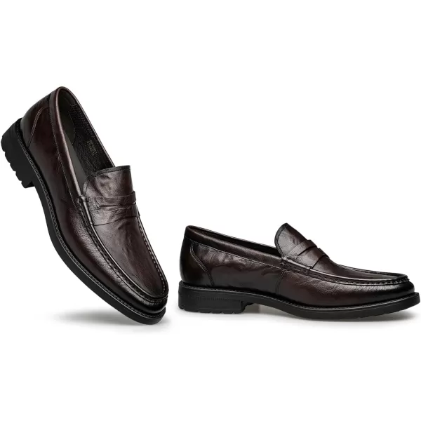 ZRO Mens penny loafers soft driving leather shoes for men DF1881 24 SpringBrown