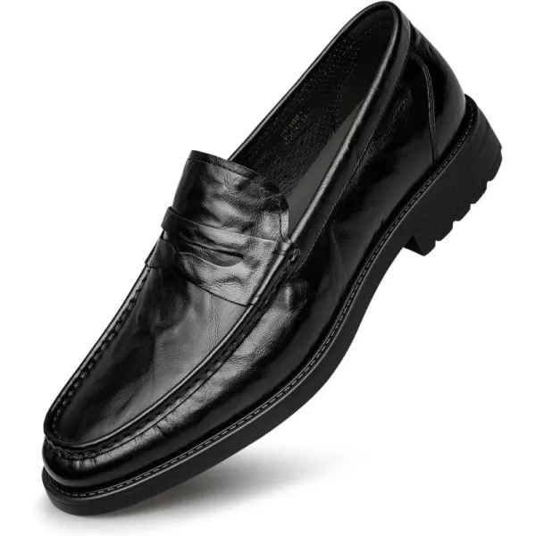 ZRO Mens penny loafers soft driving leather shoes for men DF1881 24 SpringBlack