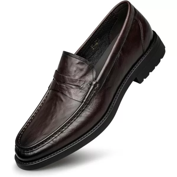 ZRO Mens penny loafers soft driving leather shoes for men DF1881 24 SpringBrown