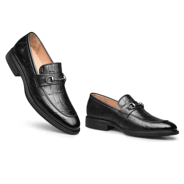 Mens dress shoes no tie leather comfort gentry loafers black oxford tuxedo shoes for men 22 modelBlack