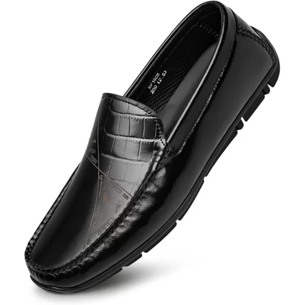 ZRO Mens Loafers ampamp Slipons Wide Width Leather Casual Shoes for Men NF1805 24 SpringBlack