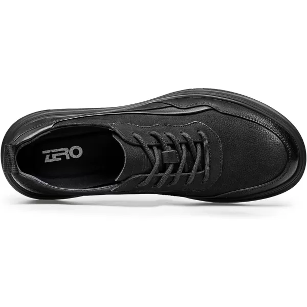 Mens Vintage British Style Sneakers Leather Shoes for Men 22 ModelBlack