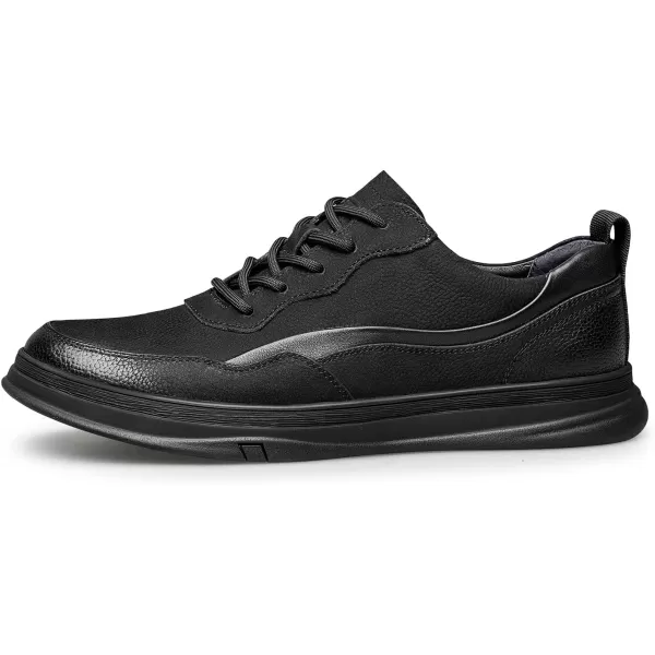 Mens Vintage British Style Sneakers Leather Shoes for Men 22 ModelBlack