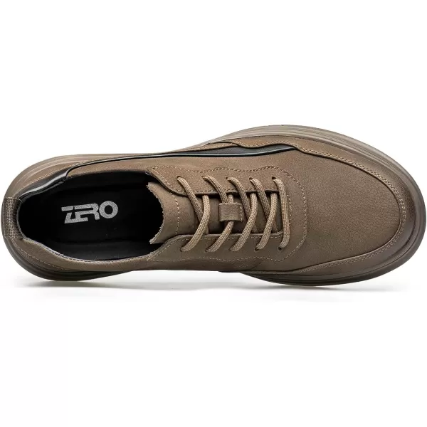 Mens Vintage British Style Sneakers Leather Shoes for Men 22 ModelKhaki