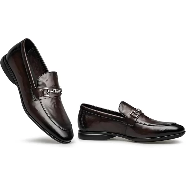 ZRO Mens Horsebit Loafers Casual Soft Leather Slip on Shoes for Men DF1817 24 SpringBrown