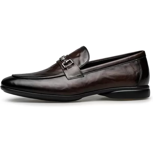 ZRO Mens Horsebit Loafers Casual Soft Leather Slip on Shoes for Men DF1817 24 SpringBrown