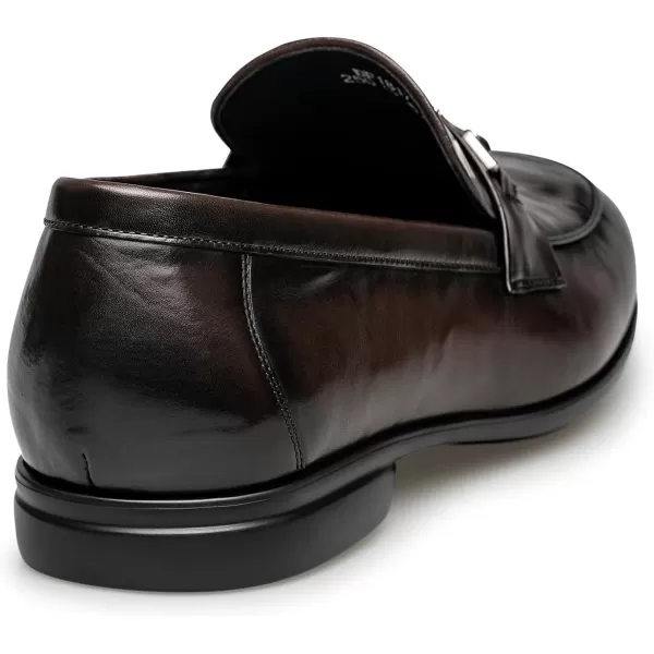 ZRO Mens Horsebit Loafers Casual Soft Leather Slip on Shoes for Men DF1817 24 SpringBrown