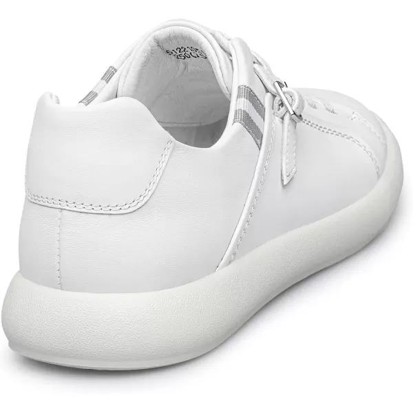 ZRO Mens sneakers Convenient side buckle leather shoes for men 22 modelWhite