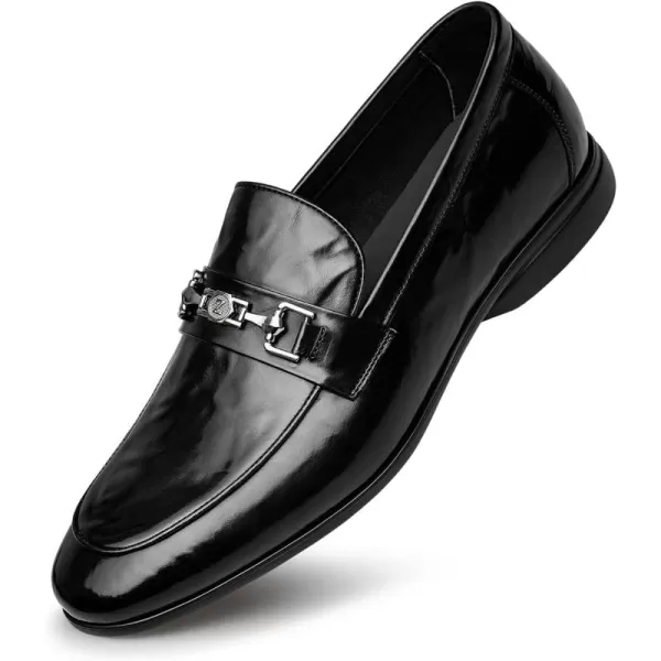 ZRO Mens Horsebit Loafers Casual Soft Leather Slip on Shoes for Men DF1817 24 SpringBlack