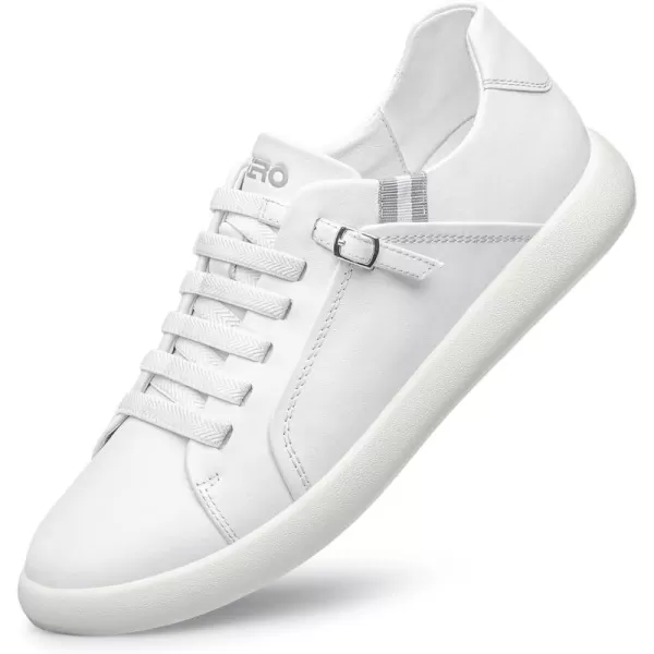 ZRO Mens sneakers Convenient side buckle leather shoes for men 22 modelWhite