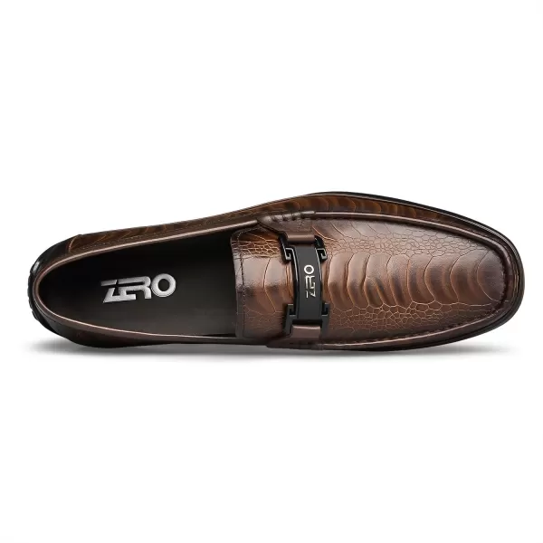 Mens Fashion Loafers  Stylish Genuine Leather Comfortable N33587 23 WinterBrown