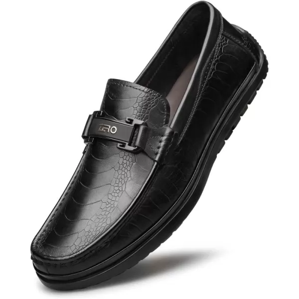 Mens Fashion Loafers  Stylish Genuine Leather Comfortable N33587 23 WinterBlack