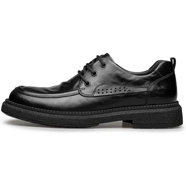 Mens Casual Derby Shoes  Genuine Leather Rubber Sole B33515 23 WinterBlack