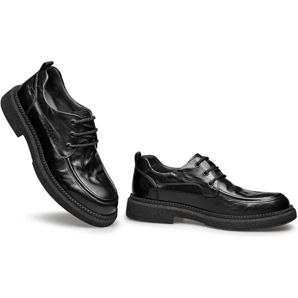 Mens Casual Derby Shoes  Genuine Leather Rubber Sole B33515 23 WinterBlack