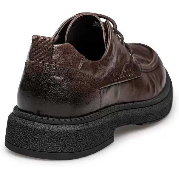Mens Casual Derby Shoes  Genuine Leather Rubber Sole B33515 23 WinterBrown