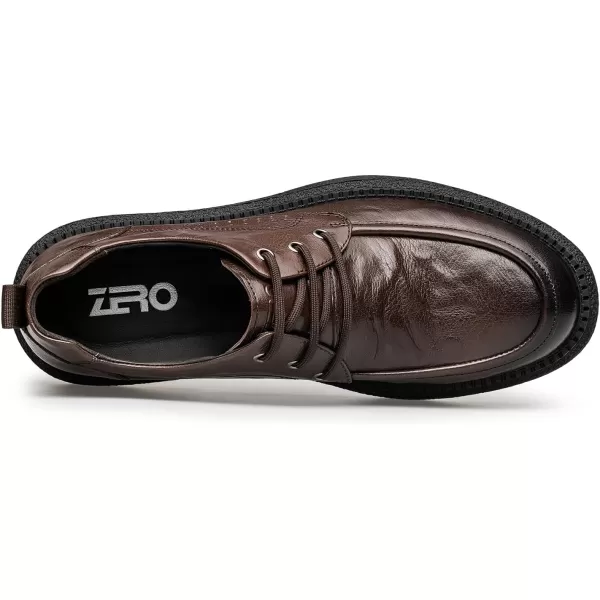 Mens Casual Derby Shoes  Genuine Leather Rubber Sole B33515 23 WinterBrown