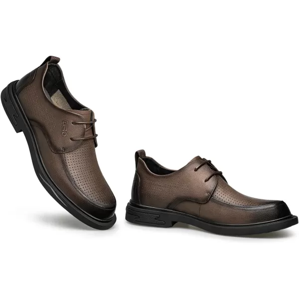 Mens Derby Shoes Good air Permeability Summer Oxford Shoes for Men B23218X23 SummerBrown