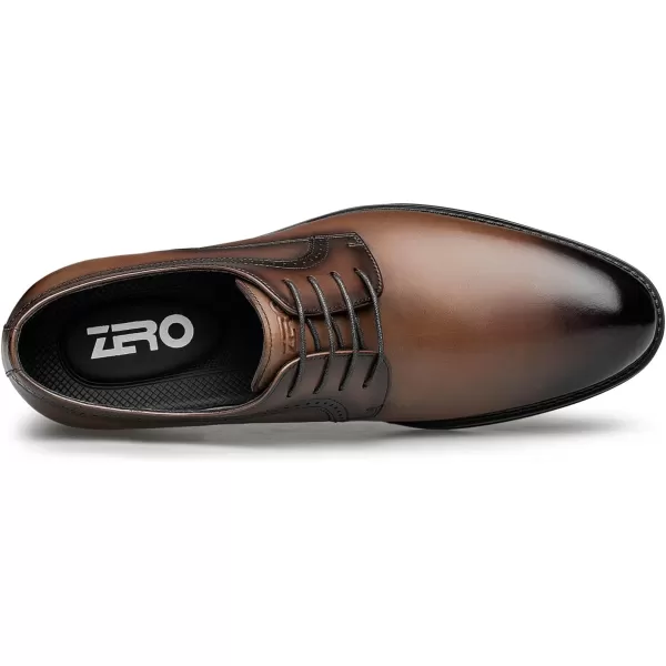 Mens Derby Shoes Plain Toe Simple Dress Wedding Shoes for Men B1313523 SpringBrown