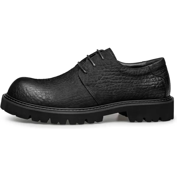 Mens Outdoor Dress Sneakers Platform Genuine Leather Shoes for Men G3363323 WinterBlack