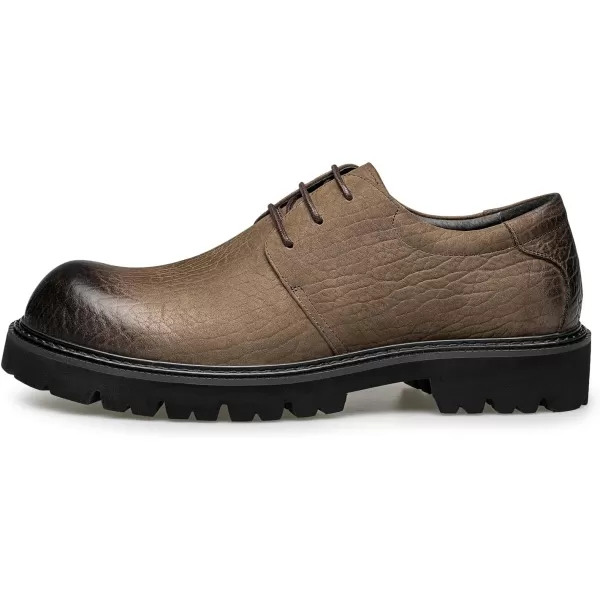 Mens Outdoor Dress Sneakers Platform Genuine Leather Shoes for Men G3363323 WinterBrown