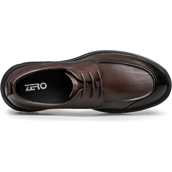 Mens Square Toe Derby Shoes  Thickened Rubber Sole Laceup Design B33513 23 WinterBrown