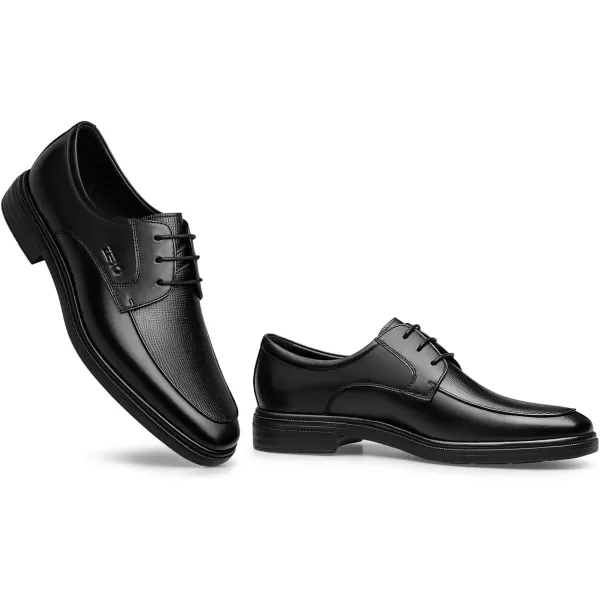 ZRO Mens Derby Formal Shoes laceup Leather Wide Shoes for Men BF1957 24 SpringBlack