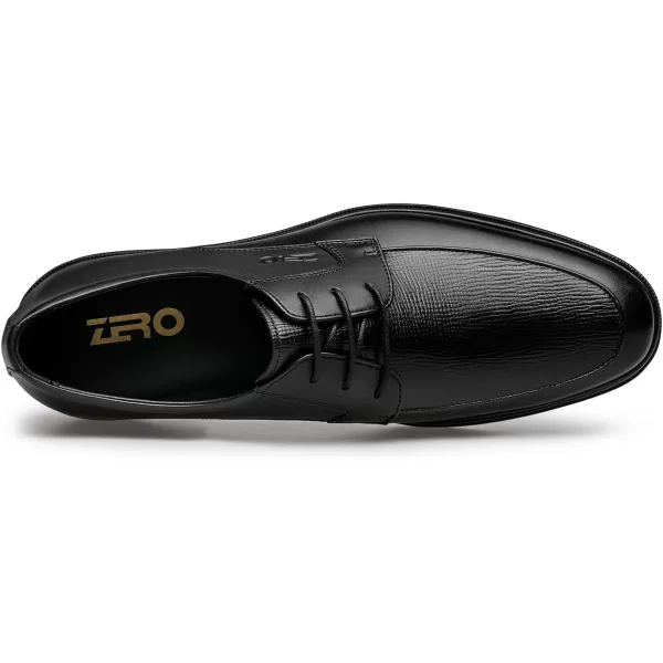 ZRO Mens Derby Formal Shoes laceup Leather Wide Shoes for Men BF1957 24 SpringBlack