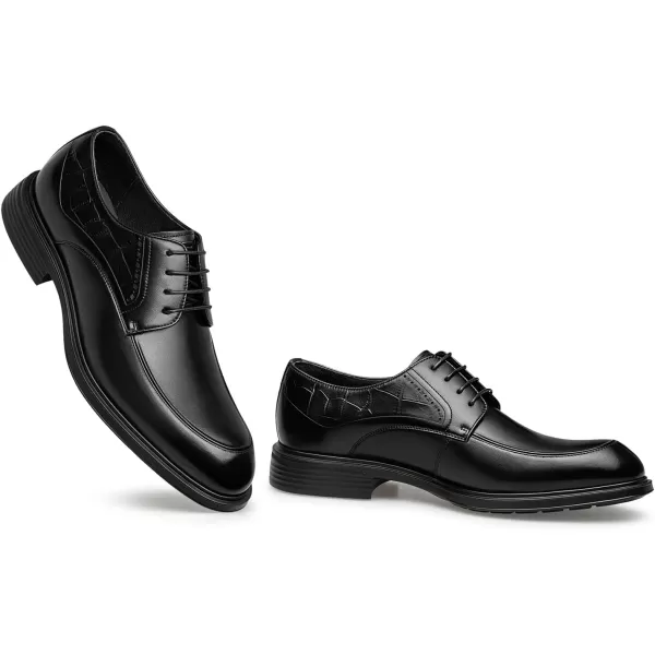 ZRO Mens Derby Leather Dress Shoes Laceup Closure BF1813 24 SpringBlack