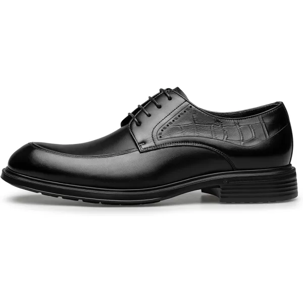 ZRO Mens Derby Leather Dress Shoes Laceup Closure BF1813 24 SpringBlack
