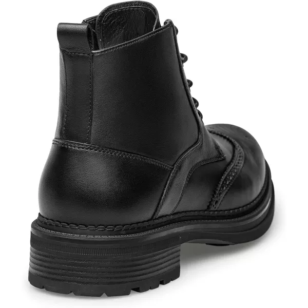 ZRO Mens Derby boots brogue carved leather shoes for men A1225837XDWinterBlack