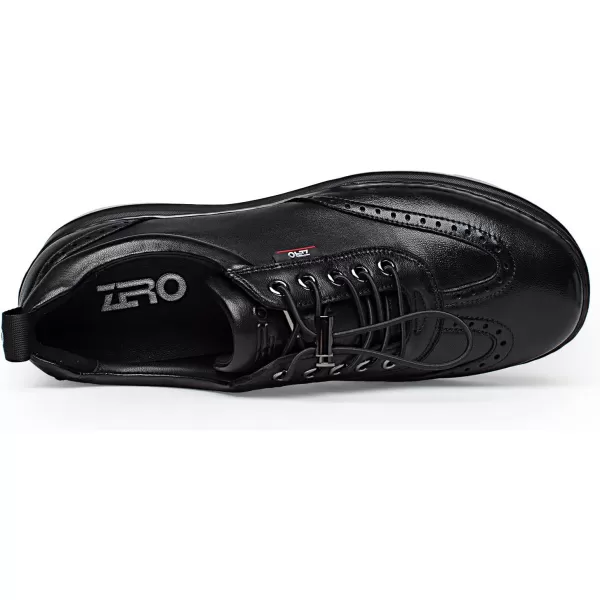 ZRO Mens R356 Toggle Laces Wingtip Fashion SneakersBlack
