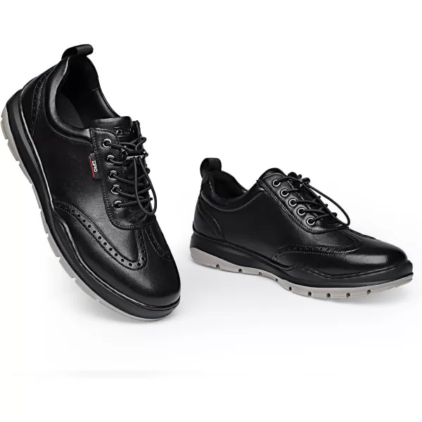 ZRO Mens R356 Toggle Laces Wingtip Fashion SneakersBlack