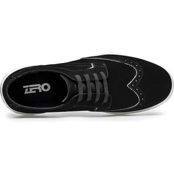 ZRO Mens Sneakers Leather Shoes Style Brogue Wide NonSlip R1223335AutumnBlack