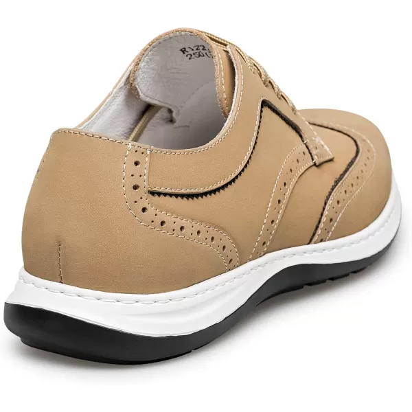 ZRO Mens Sneakers Leather Shoes Style Brogue Wide NonSlip R1223335AutumnBrown